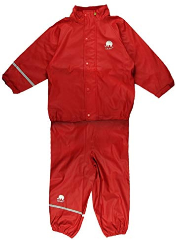 Celavi Basic Rainwear Suit-Solid Abito, Rosso (Red), 100cm Bambini e Ragazzi