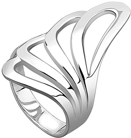 Nenalina Ring Silber 925 Damen Silberring Damenring polierte Oberfläche | Wickelring