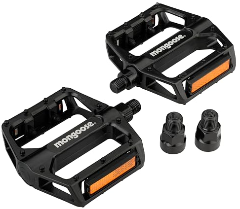 Mongoose Mountainbike-Pedale Fahrradpedale, Schwarz, Für Erwachsene