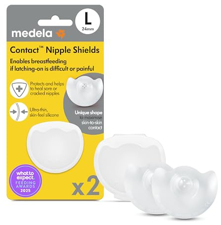 Medela Contact - Protectores para pezón, Transparente, 24 mm