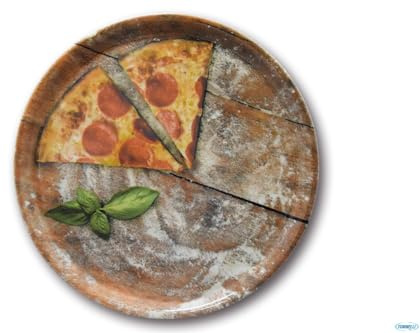 Saturnia 04Z32018 Napoli Flour Pizzateller, 33cm, Porzellan, Pizza, 1 Stück