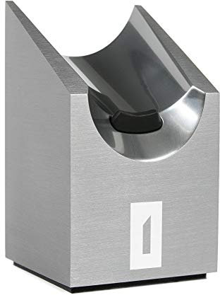OneBlade Vertikaler Rasierpinsel-Ständer (silberfarben), robustes 6063 Aluminium, doppelt eloxierte Oberfläche, hygienische Rasierpinselaufbewahrung, Gewicht 278 g