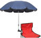 GRANDMEI Sombrilla para silla con abrazadera ajustable, para sillas de terraza, sillas de playa, tumbonas, sillas de ruedas (azul D)