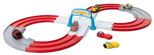 Chicco Race Car Track Pista de Coches RC 1,5 m, 2 Coches Teledirigidos, 2 Jugadores y Configuraciones, Pista de Carreras de 8 Anillos, Juego Libre, Control Remoto por Infrarrojos, Niños 1 a 4 Años