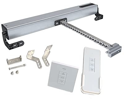 Automatic Window Opener Stroke 300mm-800mm Electric Chain Window Opener Actuator with Wall Switch and Remote Control, Motorized Window Vent Opener and Closers (300mm)