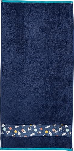 Erwin Müller Kinder-Badetuch Space Walk-Frottier dunkelblau Größe 70x140 cm