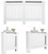 Radiator Cover White, Large Radiator Shelf Tall Radiator Cover Vertical Slatted Grill Cabinet Shelf Modern Radiator Covers MDF Wood Cabinet Shelf Heating Covers for Living Room Hallway (Medium, White)