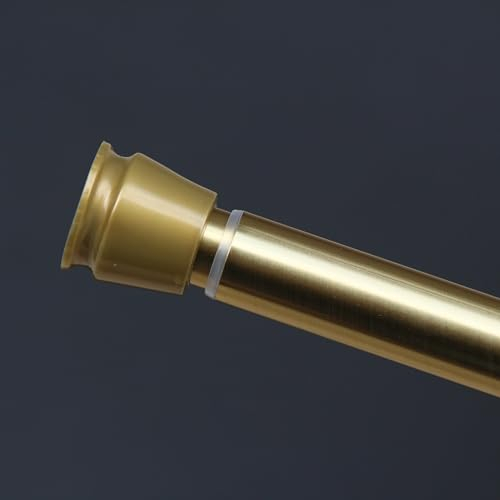 Asta telescopica senza foratura, asta per tenda da doccia, asta di serraggio allungabile (oro, 70-120 cm)