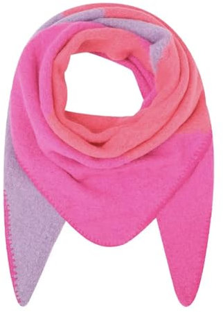 stylx Damen Schal XXL Dreieck Schal flauschig schal-tuch damen dicker dreieckstuch groß Wolle 3 FARBIG Farben kuschelig (v. fuchsia)