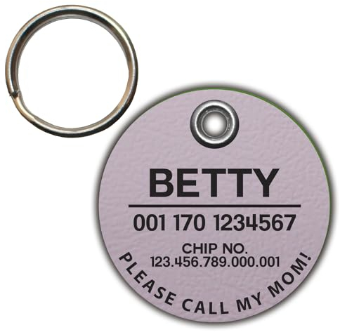 DOG TAG/HUNDEMARKE - aus Biothane - pastell-lila - v1 - rund - Ø 3,4 cm
