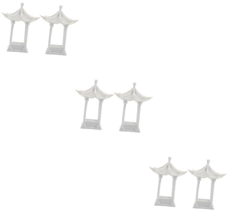 UPKOCH 6 Pièces Modèle De Matériau De Construction Gazebo Extérieur Décor Faux Écrous pour L'Artisanat Décor Extérieur Accessoires pour La Maison Mini Pavillon De Jardin Chinois
