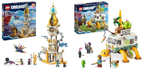 LEGO DREAMZzz Turm des Sandmanns, Schloss-Spielzeug & DREAMZzz Mrs. Castillos Schildkrötenbus, baue das Wohnmobil-Spielzeug