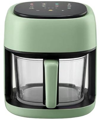 OXFUZZ Freidora de aire de 4,5 l, multifunción, 1350 W, control de temperatura y canasta visible