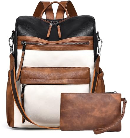 Dora & Liz Damen-Rucksack/Handtasche, Lederrucksack für Damen, modischer Reiserucksack, Designer-Schultertasche, Medium