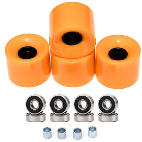 TAKOXIA 4 Stück Longboards Rollen Skateboard-Räder Straßenrad für Skateboards Räder mit Kugellager und Abstandshalter Set