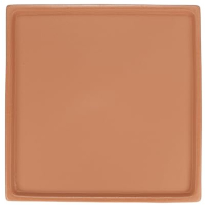 M METERXITY Vassoio per Piante in Ceramica, Vassoio Raccogli-Acqua per Piante da 7.1, Sottovaso per Piante da Interno/Esterno/Vassoio per Drenaggio Fiori [Quadrato Arancione Scuro]