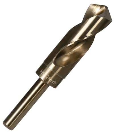 Vearter 26mm Spiralbohrer, HSS M2 Bohrer für Metall mit 12,7 mm Reduziertem Schaft, Schnellwechsel Metallbohrer für edelstahl Stahl, Kupfer, Aluminium, Zinklegierung, Holz und Kunststoff