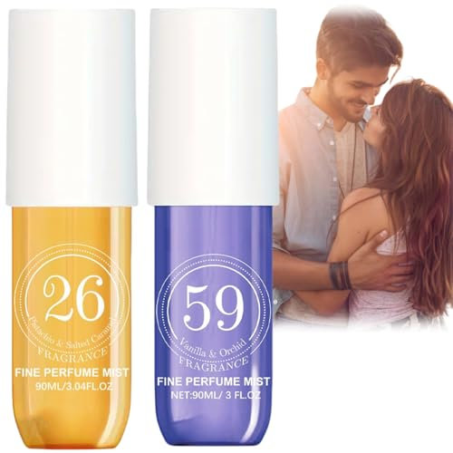2PCS Brazilian Parfum Fragrance Spray,Fruity Body Spray,Hair and Body Fragrance Mist,B/ody Splash for Women,Bo/dy Fragr/ance Perfume,Hair Mist Perfume,Long Lasting Perfumes for Women,#26#59