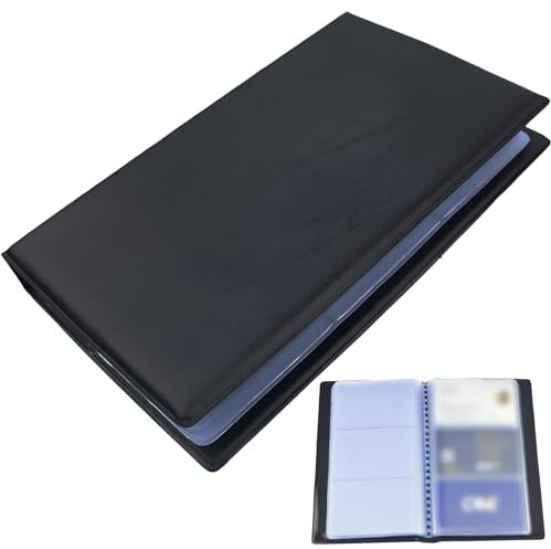 SOGHO Visitenkarten Aufbewahrung Für 60 Karten,Visitenkartenetui,Pu-Leder Visitenkartenmappe,Visitenkarten Mappe,Visitenkartenbuch,Visitenkartenhülle Für Kundenkarten Kreditkarten Visitenkartenbuch