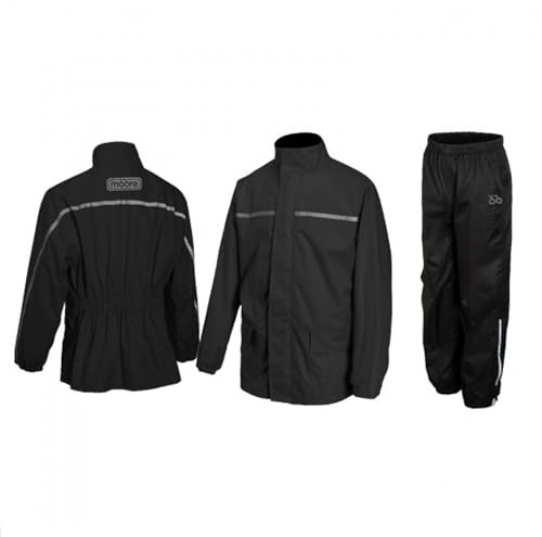Moore I Traje de Lluvia Rain Twill Negro – Impermeable 20,000 mm, Costuras Termoselladas, Alta Visibilidad (Negro, XXL)