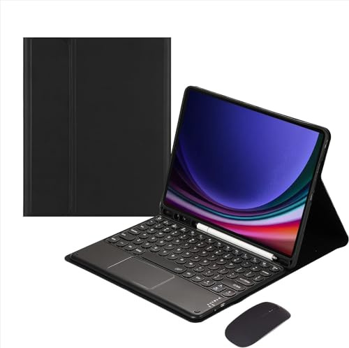 Bueuwe Keyboard Case for Samsung Galaxy Tab S10 FE Plus 13.1 Inch 2025 Model (SM-X620/X626)- Multi-Touch Trackpad, Detachable Wireless Keyboard Folio Tablet Case,Black