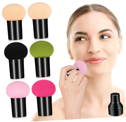 VALICLUD 6pcs Makeup Sponge Cleaner Beauty Sponge Round Makeup Blending for Foundation Powder Puff Applicator