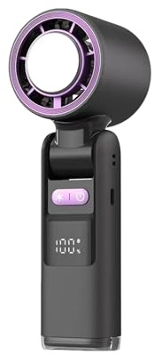 Ventilador Portátil Para Viajar, Potente Ventilador Personal De Enfriamiento De La Mano, Enfriador De Aire Plegable De 100 Velocidades Con Pantalla LED, Gadgets Fríos Recargables Para Viajes De