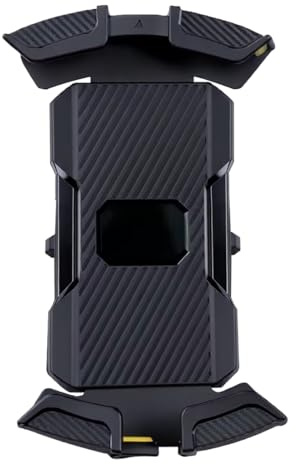 Smartphone Stand, Compact Matte Black Design, Anti-Slip Grip,Stable & Compact Smartphone Stand in Matte Black,Versatile Phone Stand with Anti-Slip Grip