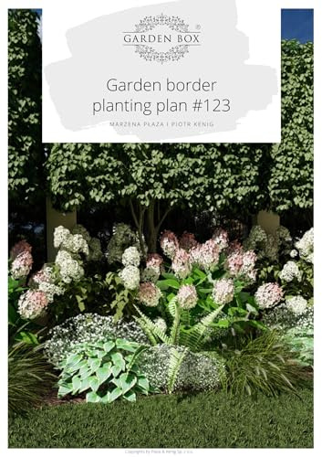 Eco-friendly garden design, DIY garden border planting plan no. 123: Modular garden design with hardy perennials, perfect for front yards, fences, patios, and pathways. (Garden Border Designs)