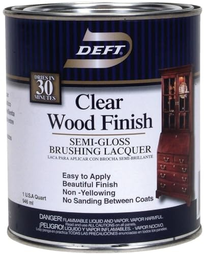 Deft DFT011/04 1 Quart Semi Gloss Clear Wood Finish Brushing Lacquer4