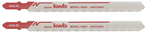 kwb HSS Stichsägeblätter für Metall mit Einnockenschaft (T-Schaft), optimale Standzeit, stahlblanke Oberfläche, extra lang, für Sandwichmaterialien