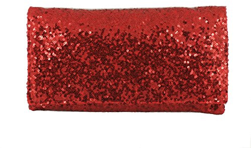 LONI glitzernden Pailletten Party Abend Clutch Umhängetasche
