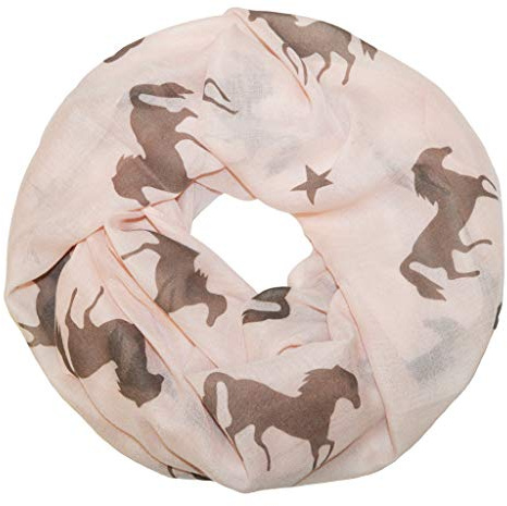 thb Richter Damen Schlauchschal Pferd Rundschal Loopschal Pferde Horse Schal Loop Halstuch Sterne