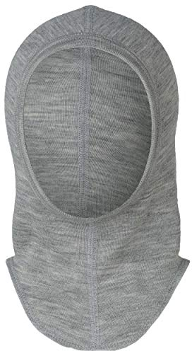 Engel Natur, Kinder und Baby Sturmhaube/Unterziehmütze, 70% Wolle 30% Seide (98/104, Hellgrau Melange)