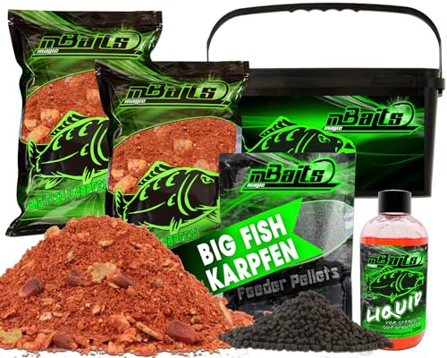 Angel-Berger Magic Baits Futterset mit Eimer Angelfutter Groundbait Liquid Pellets