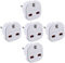 DAPTER 5 Pack White UK to European Plug Adapter | Travel Adapter UK to Europe | Euro Plug Adapter (Type G to C, E, F) | Travel Plugs UK to EU Countries (SPAIN, ITALY, GREECE, TURKEY, POLAND & More)