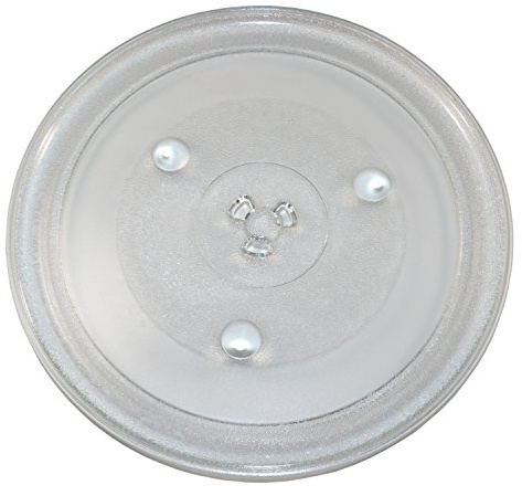 HQRP 12.375 / 31.5cm Glass Turntable Tray fits GE General Electric, Hamilton Beach, Frigidaire, Emerson, Oster, Magic Chef, Panasonic Microwave Oven Cooking Plate 12-3/8-inch 315mm H4-899
