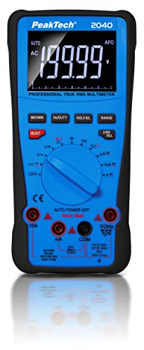 PeakTech 2040 – True RMS 1000V / 20A Digitalmultimeter 20.000 Counts, USB Schnittstelle & Software, P 2040 Digital Multimeter
