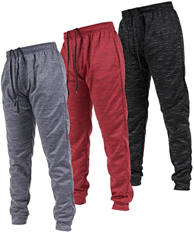 Ultra Performance 3 Pack Mens Joggers Mens Athletic Sweatpants with Pockets for Men, Small - 3X