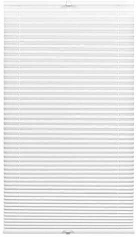 GARDINIA Estor Plisado Opaco térmico, Opaco, Todas Las Piezas de Montaje Incluidas, Estor Plisado con Dos rieles de Control, Color Blanco, 90 x 130 cm