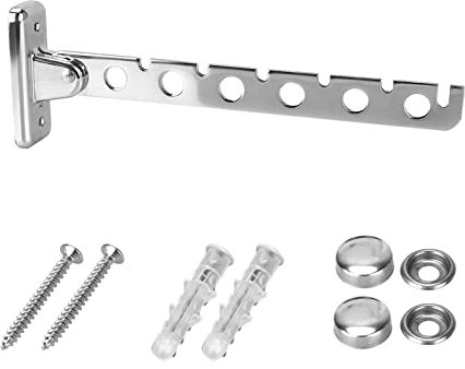 luckxuan Wäscheständer/Wäschetrockner Falten Kleiderbügel 6 Löcher Edelstahl Kleidung Trocknungsgestell Wandmontierter Beweglicher Kleiderbügel Indoor Race Rettungsbügel Clothes Drying Rack