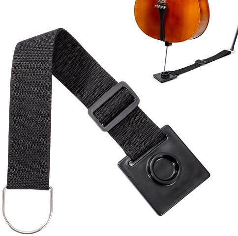 Newellsail Soporte Antideslizante para Violonchelo Correa Ajustable con Anillo en D de Metal y Esponja Gruesa Endpin Detener para Protección de Anclaje para Violonchelo