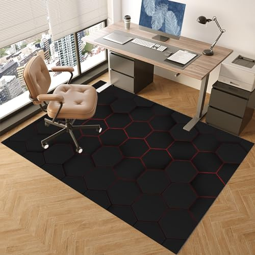 SOSTAG Bodenschutzmatte für Hartböden, 160 x 200 cm Schreibtischstuhl Unterlage, rutschfeste Schutzmatte, Bürostuhl Teppich für Parkett, Laminat, Vinylboden und Fliesen, Upgrade Version