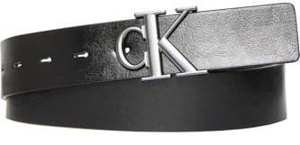 Calvin Klein Jeans Cinture da uomo MNGRM PLQ BCKL 35 MM LV04G7033G, nero (nero/nero AOP/canna di fucile opaco), 110, Nero (Nero/Nero Aop/Matte Gunmetal), 110 cm