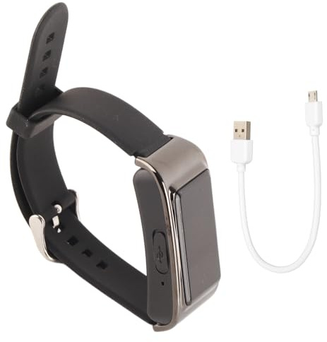 Reloj con Grabadora de Cámara, Pulsera con Grabadora de Cámara a Prueba de Sudor Activada por Voz con Reducción de Ruido HD para Reuniones y Discursos (64G)