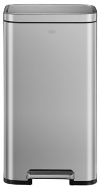 EKO Madison 30L Pedal Bin, Matte Stainless Steel with Fingerprint-Resistant Finish, Removable Inner Liner Pedal Rubbish Bin for Kitchen & Household Use