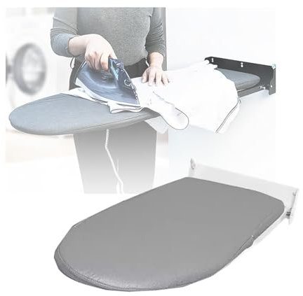 Tabla de Planchar de Pared, Plegable, compacta, Ideal para Espacios pequeños, dormitorios, lavanderías, guardarropas y Apartamentos (no Incluye Plancha) (Color 1)