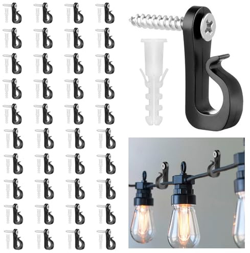 BQMEZRNUS 40Pack Q-Hanger Screw in Hooks Screw Hooks with Safety Buckle