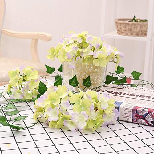 DFGHNBVC Lot de 100 Fleurs Artificielles Et Séchées D'Hortensia De 13 À 15 Cm, 27 Branches, pour Décoration D'Intérieur, Couronne De Fleurs en Soie, pour Mur De Mariage, Chemin, Arche, N° 2
