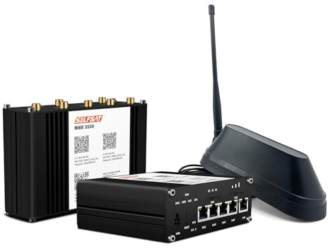 SELFSAT MWR 5550 5G Cat 20 - Router WLAN fino a 3,3 Gbps, con antenna Shark 5G, colore: Nero
